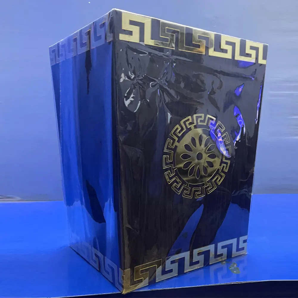 Multi Purpose Duarable Room Versace Design Dustbin With Tissue Box