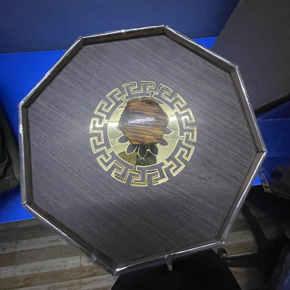 Multi Purpose Duarable Room Versace Design Round Dustbin With Tissue Box