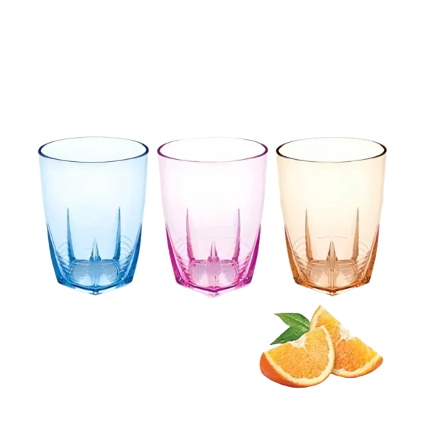 Aqua Acrylic Tumbler 6PC Transparent